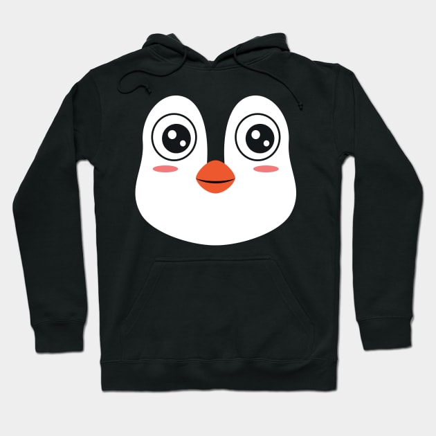 Cute Penguin Face Easy Halloween Costume Gift Hoodie by HCMGift